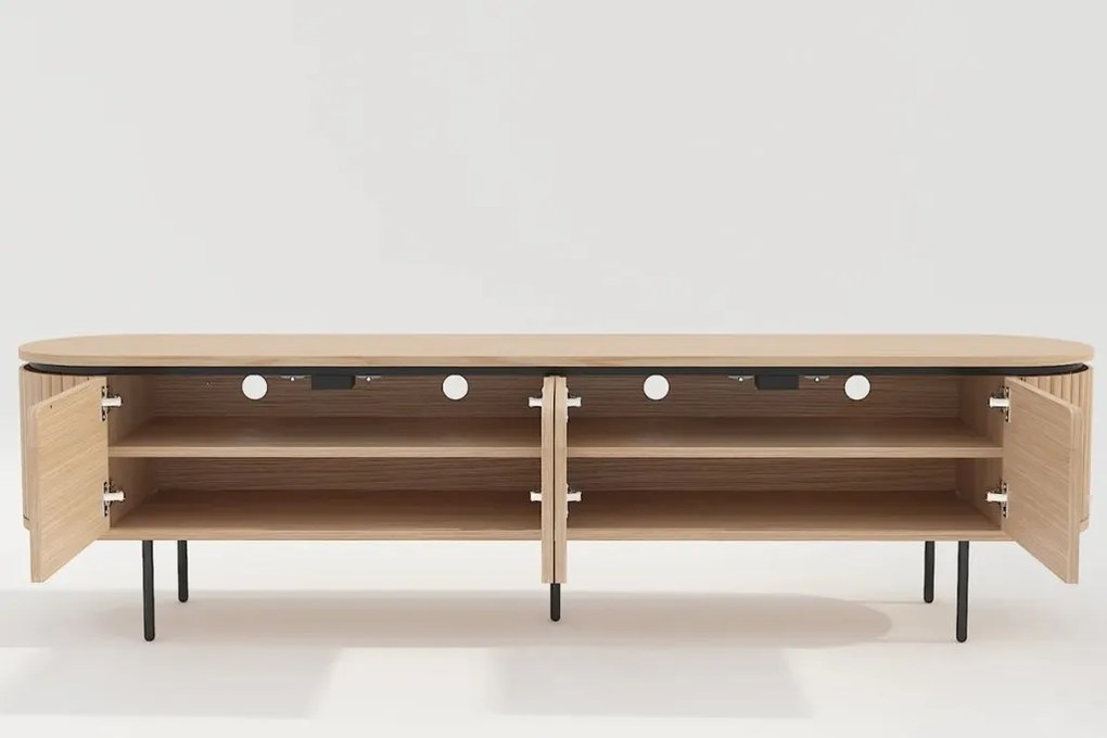 Comoda TV cu furnir de stejar ATELIER 200cm