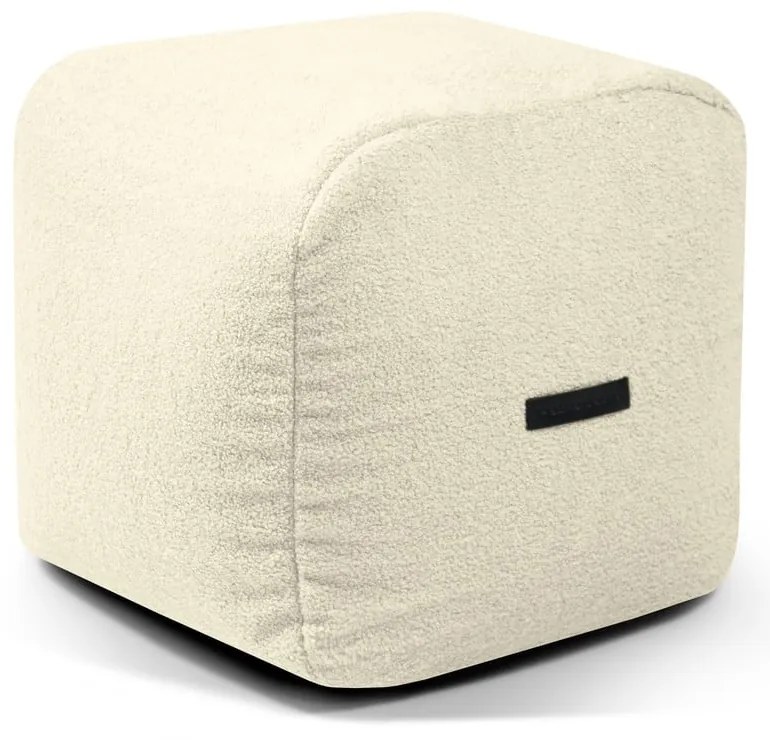 Fotoliu bean bag crem cu tapițerie din țesătură bouclé Plus 50 Lounge – SLOWDOWN