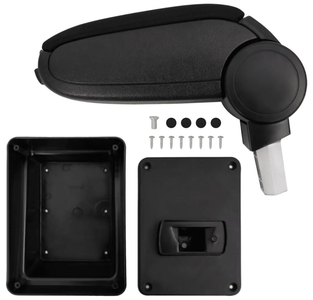 vidaXL Cotieră auto, negru, 17x40x(31-49) cm ABS