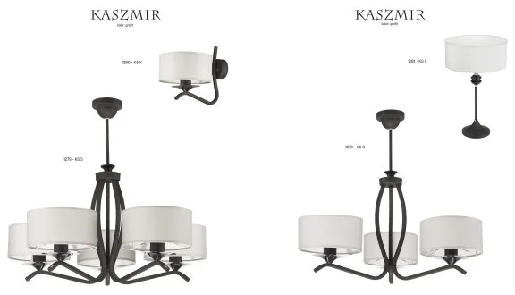 JUPITER 1280-KSKG - Corp de iluminat perete KASZMIR 1xE27/60W