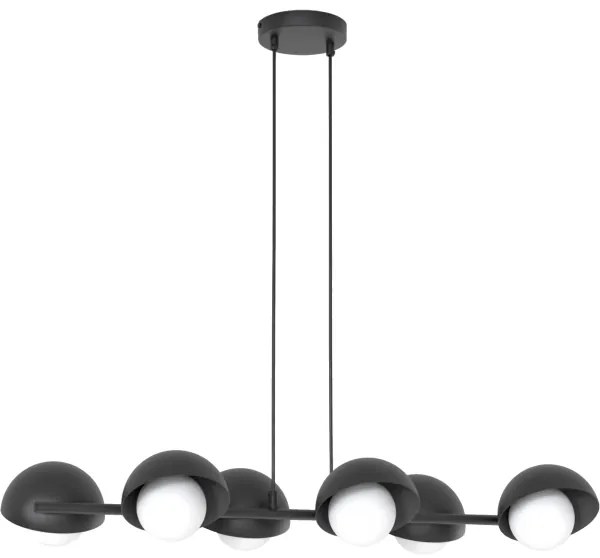 Candelabru suspendat pe cablu BOOM 6xG9/8W/230V negru