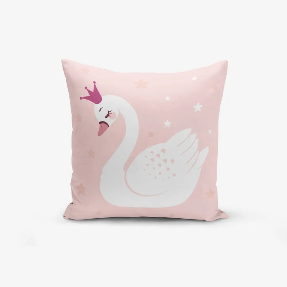 Față de pernă cu amestec din bumbac Minimalist Cushion Covers Swan, 45 x 45 cm