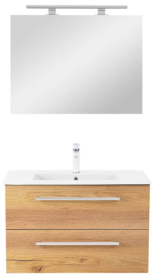 Mobilier complet de baie Vario Clam 80 antracit-stejar