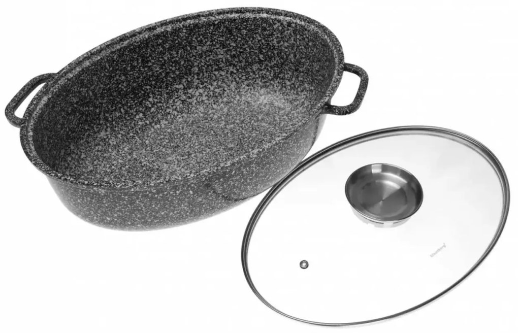 Oala tip roaster cu capac Klausberg KB7366, compatibila cu plita cu inductie