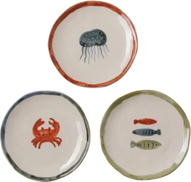 Set 3 farfurii din ceramica, D20cm, Mare Amore