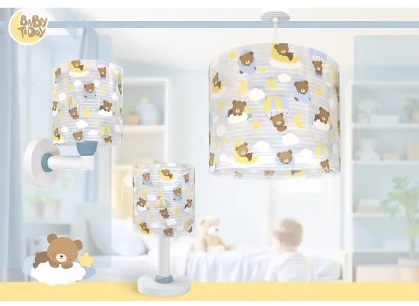 Dalber 41579T - Lampă de perete pentru copii BABY TEDDY, 1xE27/15W/230V, albastră