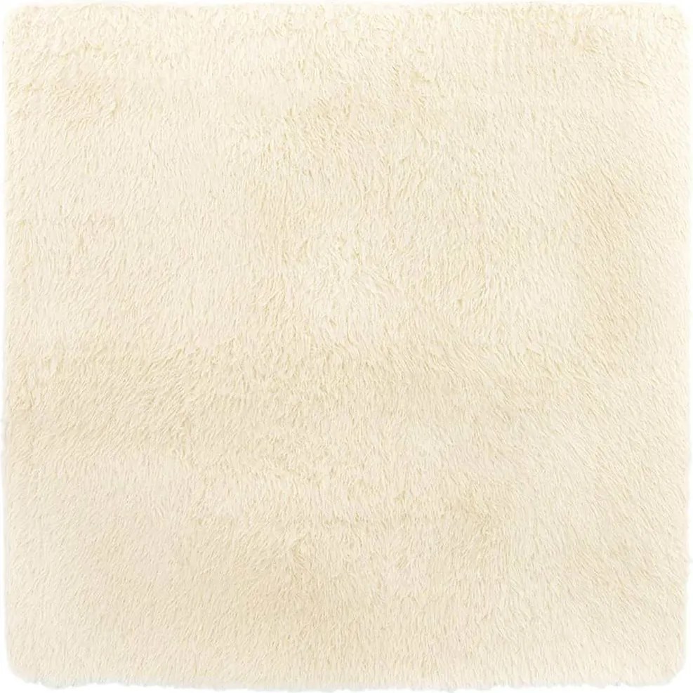 vidaXL Covor shaggy cu pom înalt, NAVARRA, crem, 160x160 cm, poliester