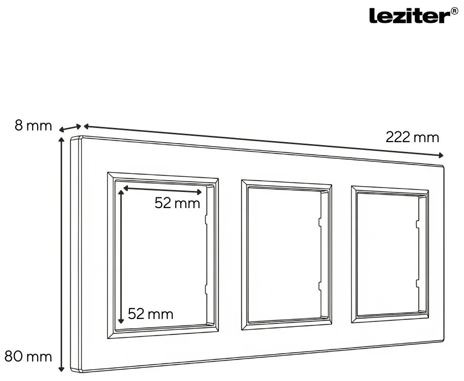 Nova III trei prize cu împământare 16A 250V cu cadru alb