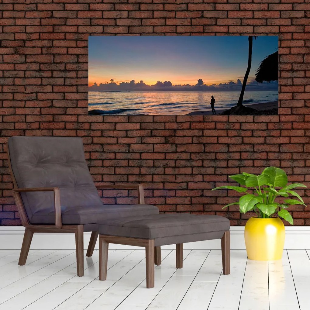 Tablou femeii pe plajă (120x50 cm)