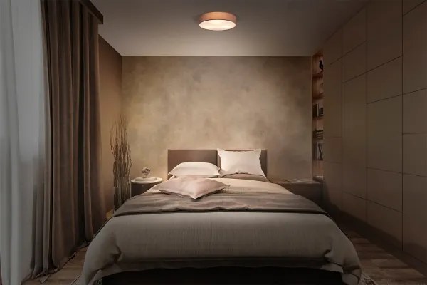 Osram - Plafonieră ORBIS PARIS 3xE27/15W/230V, diametru 48 cm, maro