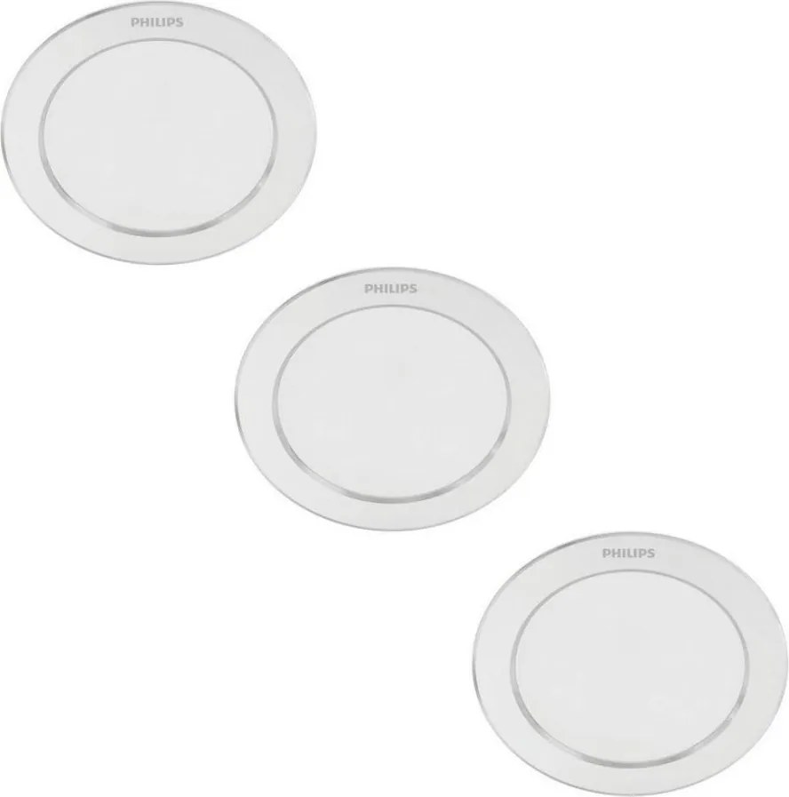 SET 3x plafonieră LED încastrată DIAMOND 1xLED/3,5W/230V 2700K Philips
