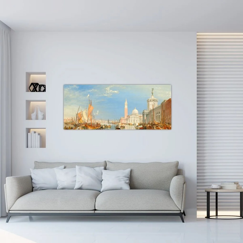 Tablou - Joseph Mallord William Turner, Venice the Dogana and San Giorgio Maggiore, reproducere (120x50 cm)