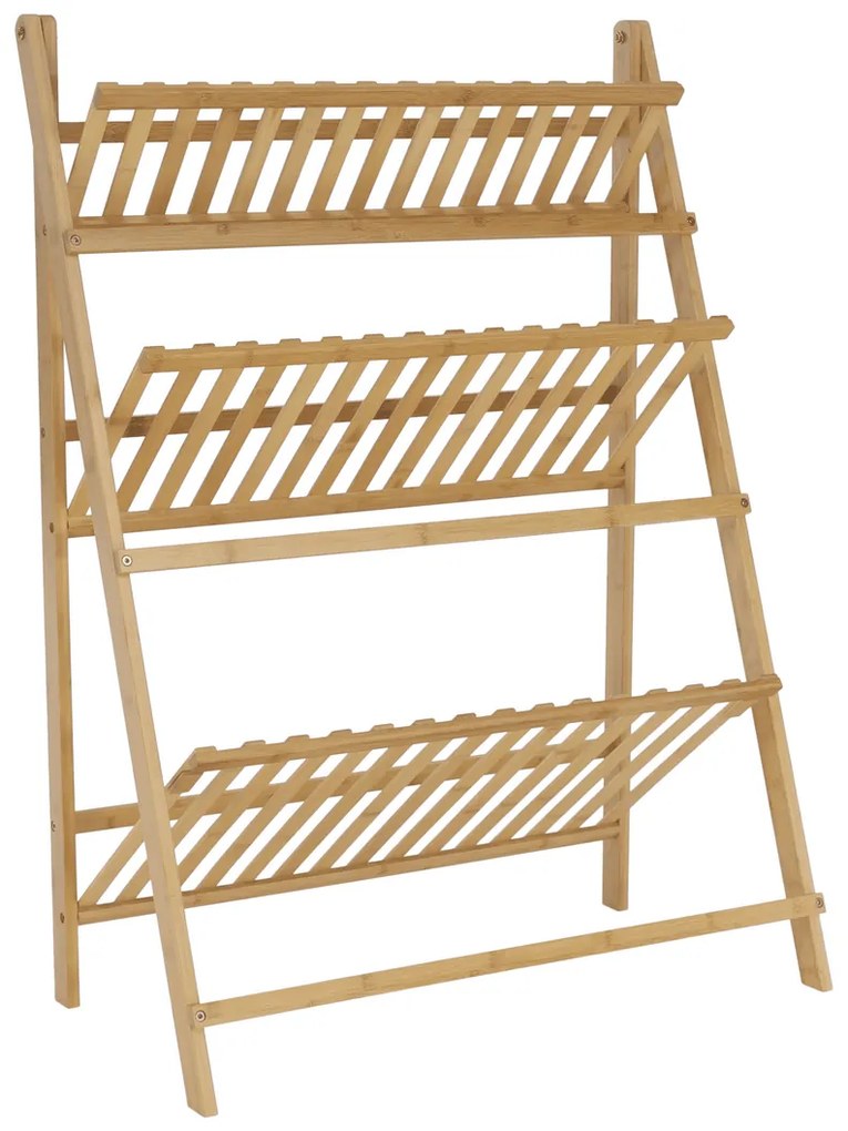 Suport de flori din bambus Nepel Tip 1, 70 x 40 x 96 cm