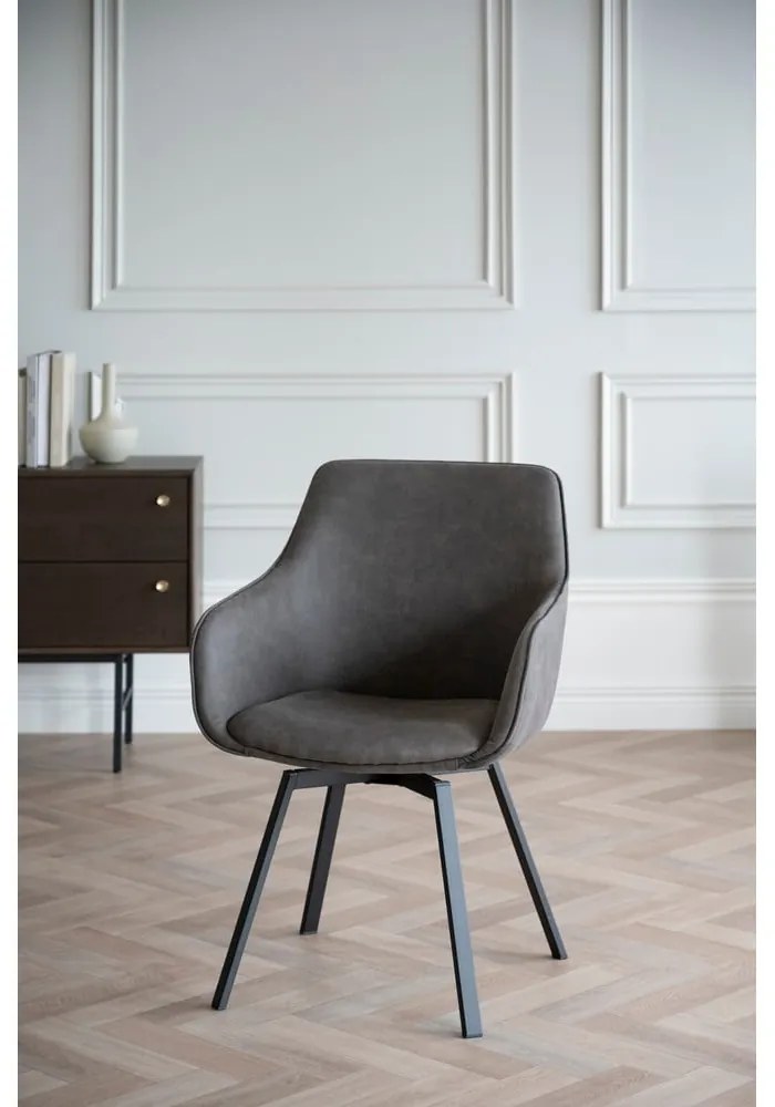 Set de scaune de sufragerie gri 2 buc. tapițat Alison – Rowico