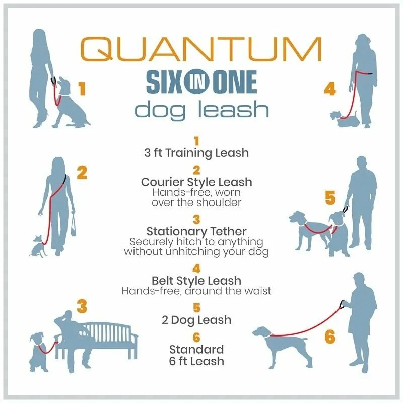 Lesă pentru câini Kurgo® Quantum 2.0, albastră