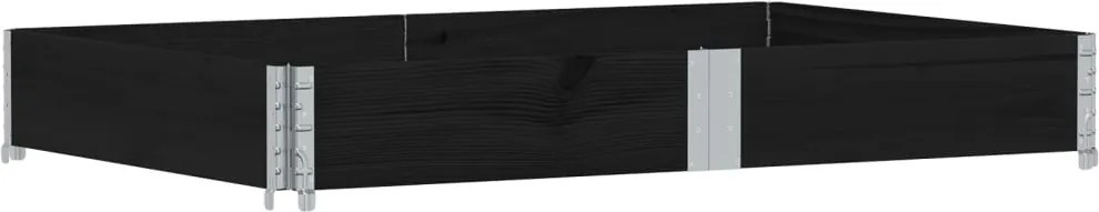 vidaXL Jardinieră de grădină, negru, 150x100 cm, lemn masiv pin