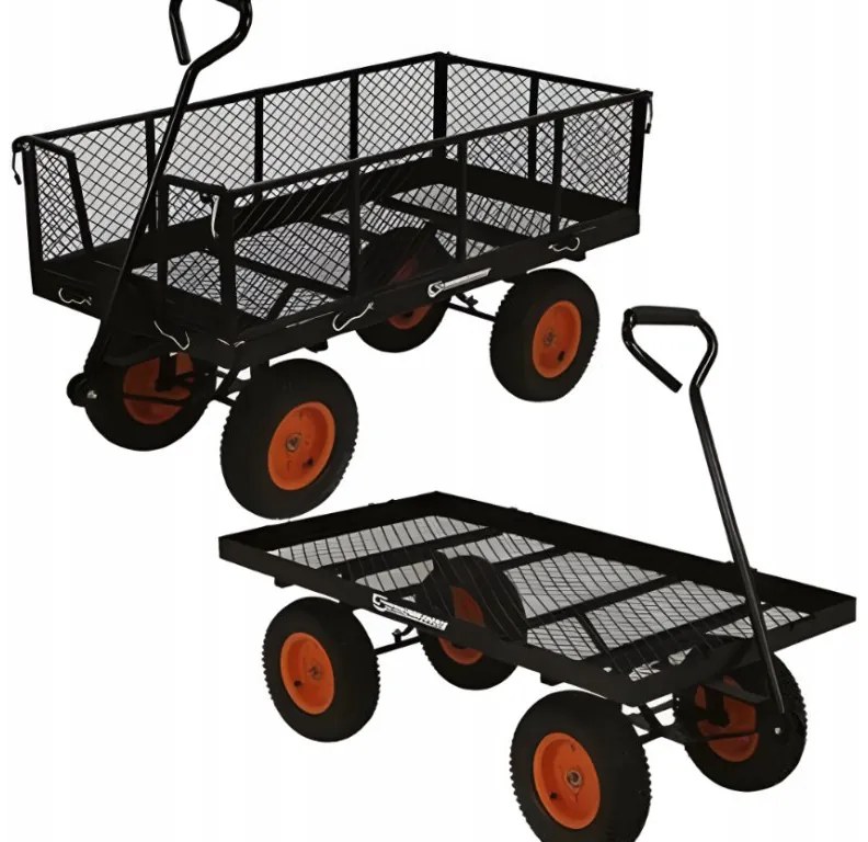 Cărucior de grădină multifuncțional 3in1 cu o capacitate de încărcare de 200 kg