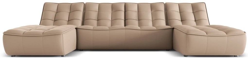 Coltar Moni cu 6 locuri in forma de U si tapiterie din piele naturala