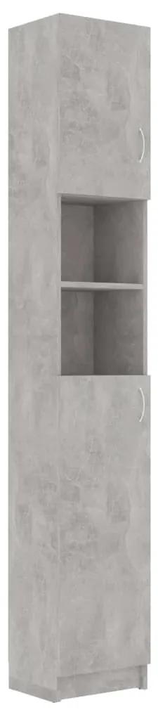 Dulap de baie, gri beton, 32 x 25,5 x 190 cm, pal