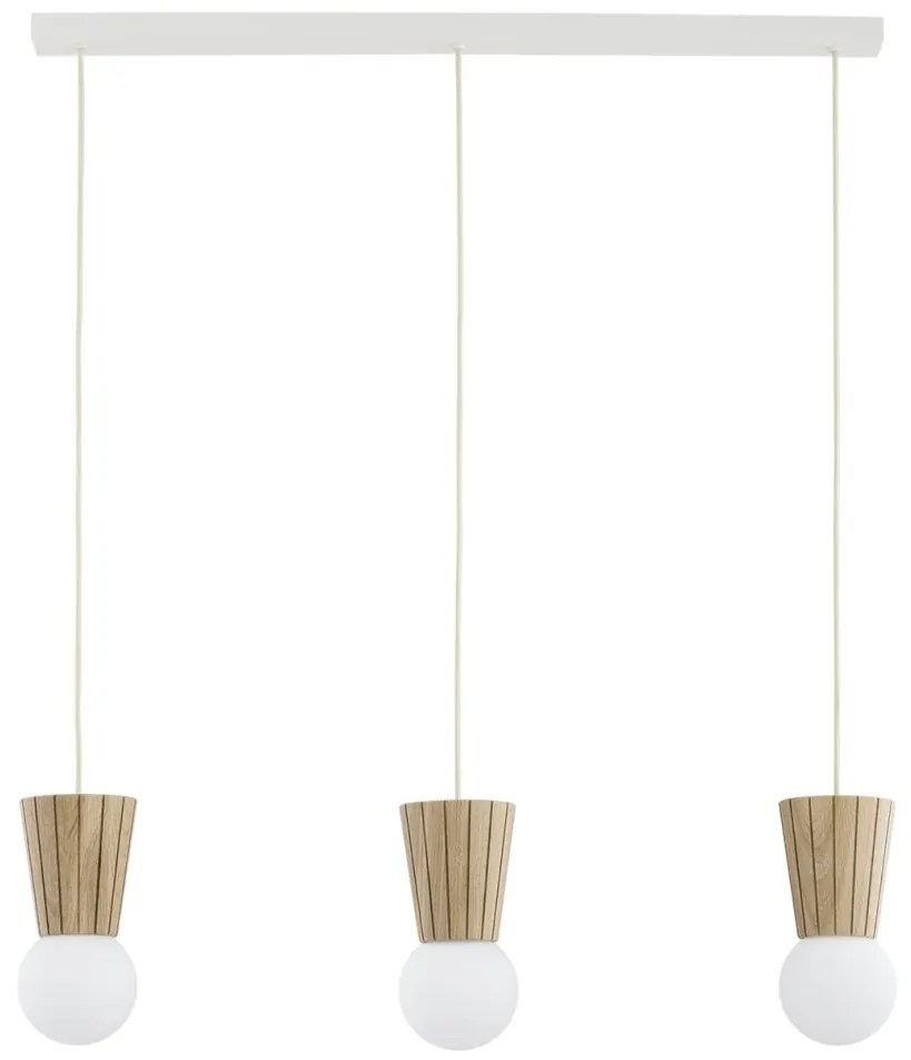 Lustra cu 3 pendule lemn stil scandinav VOLANTE 6357