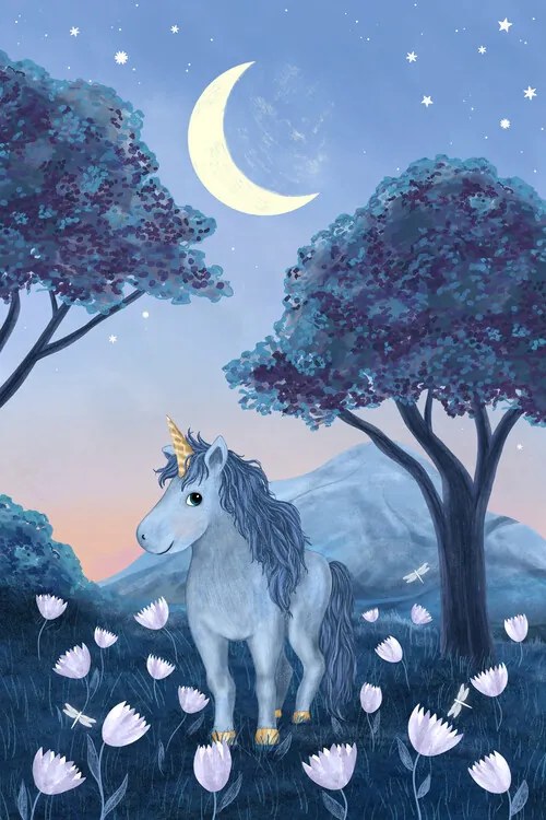 Ilustrație Moonlight Unicorn, EMELIEmaria