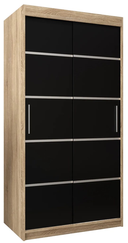 Dulap de haine 120 cm Verika 1 120 (stejar sonoma + negru). 1063696