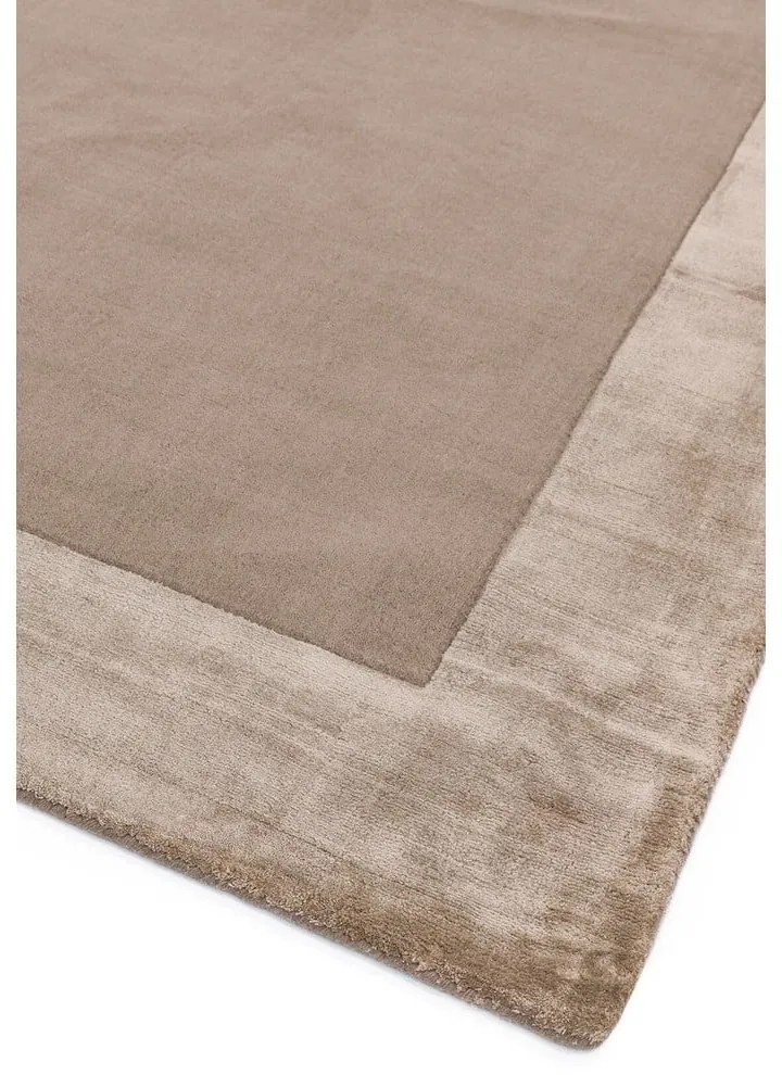 Covor maro deschis handmade din amestesc de lână 80x150 cm Ascot – Asiatic Carpets