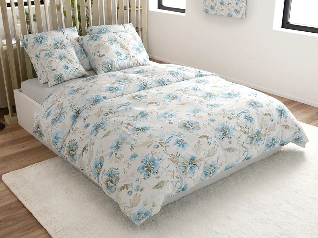 Lenjerie de pat din microfibra BLOSSORIA albă Dimensiune lenjerie de pat: 70 x 80 cm | 140 x 200 cm