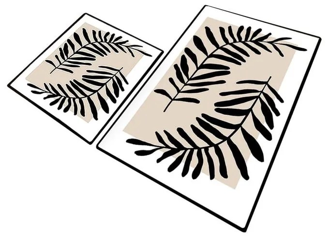 Covorașe de baie bej 2 buc. 60x100 cm Casting – Foutastic