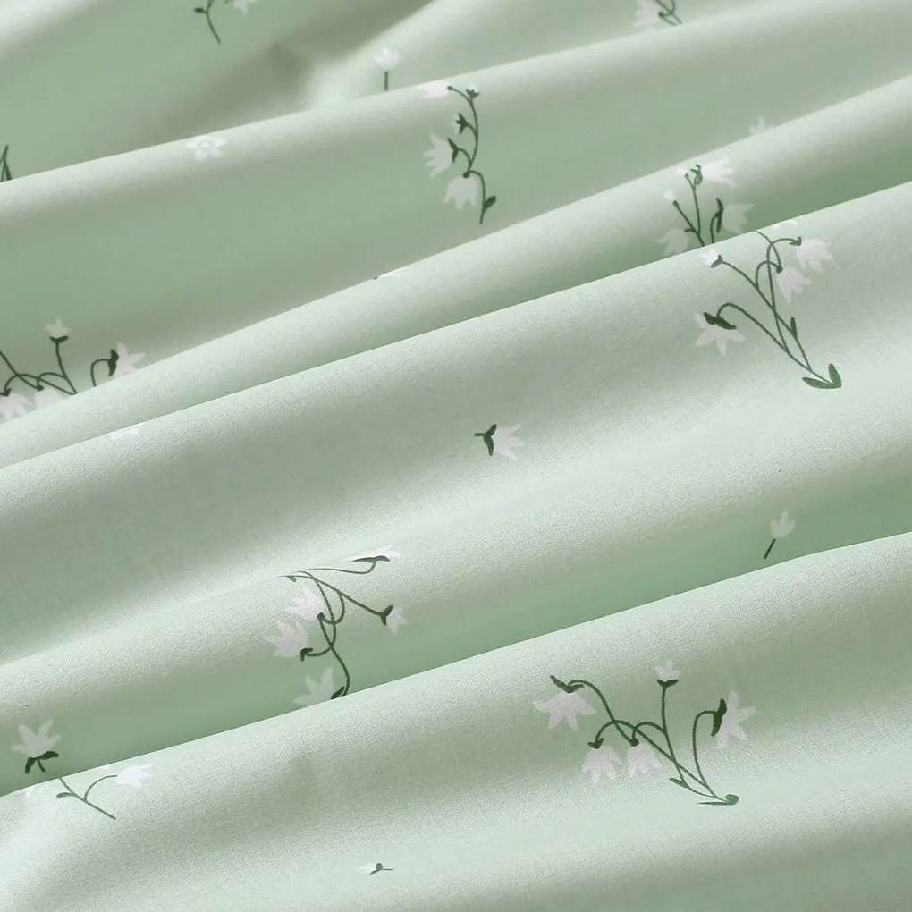 Goldea napron de masă 100% bumbac - crini de vale 35x180 cm