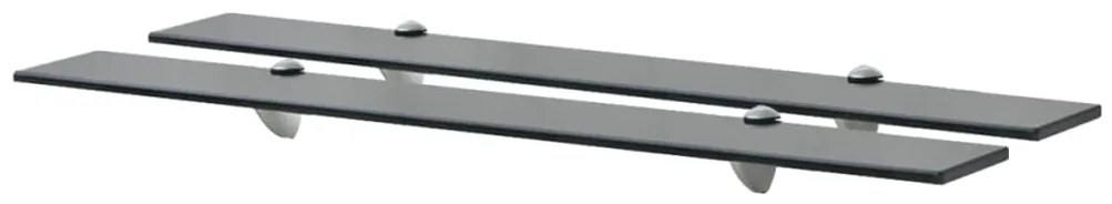 vidaXL Rafturi suspendate, 2 buc., 80 x 20 cm, sticlă, 8 mm