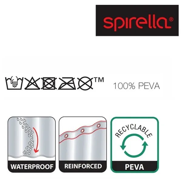 Perdea de duș 180x200 cm Transparent – Spirella