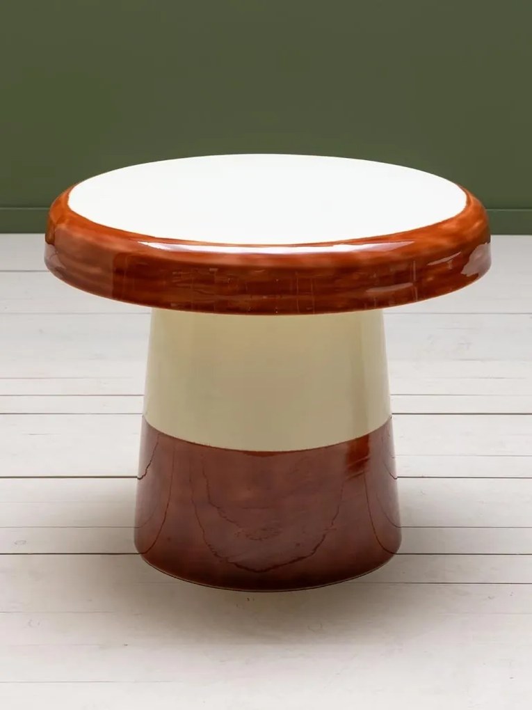 Set 2 masute de cafea din metal, "Shiitake"