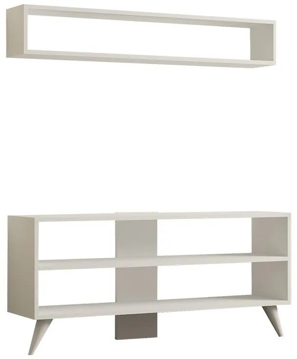Set mobilier pentru living Prestige, Pako World, Alb, 120x29x50 cm