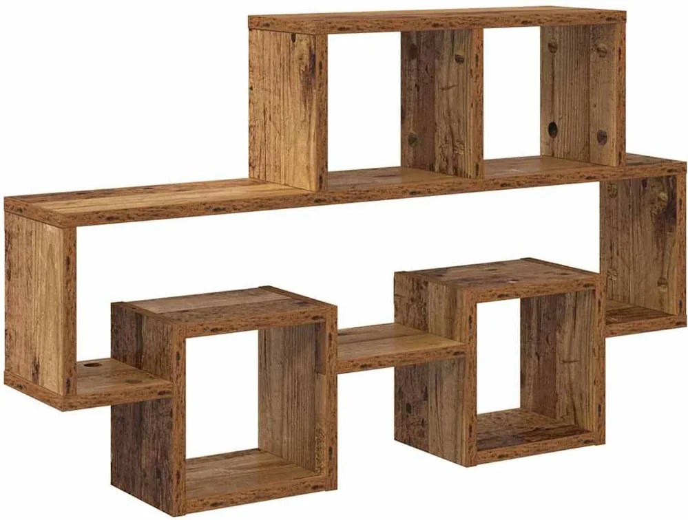 vidaXL Raft de perete cu raft Lemn vechi 82 x 15 x 51 cm Lemn compozit