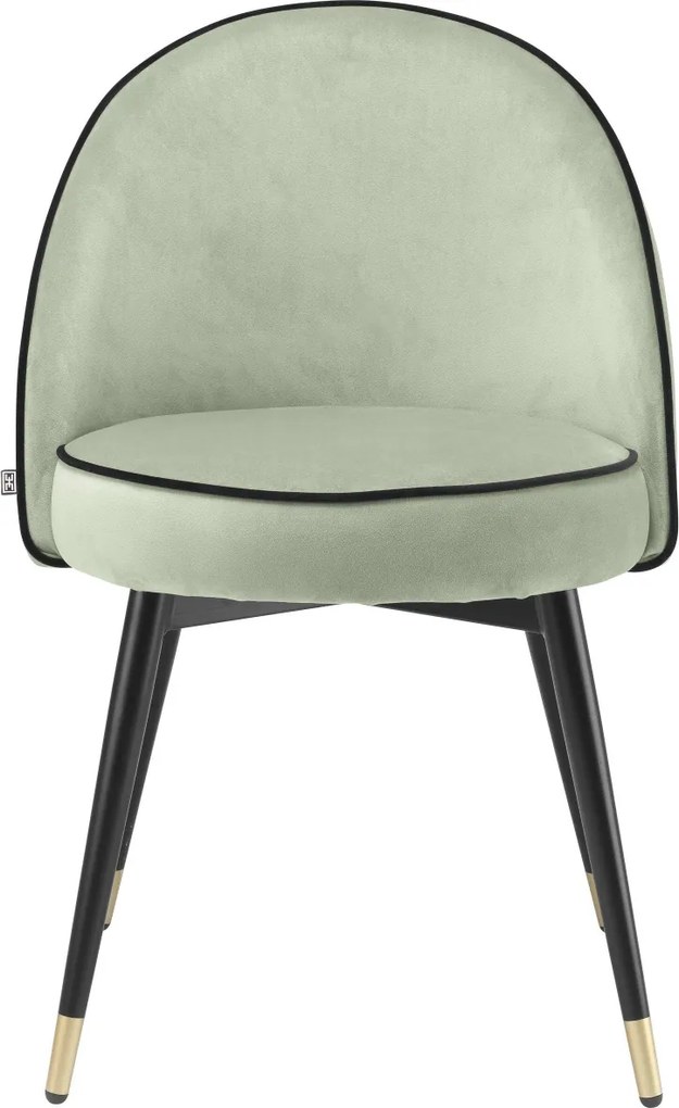 Set de 2 scaune design elegant LUX Cooper, catifea verde 114305 HZ