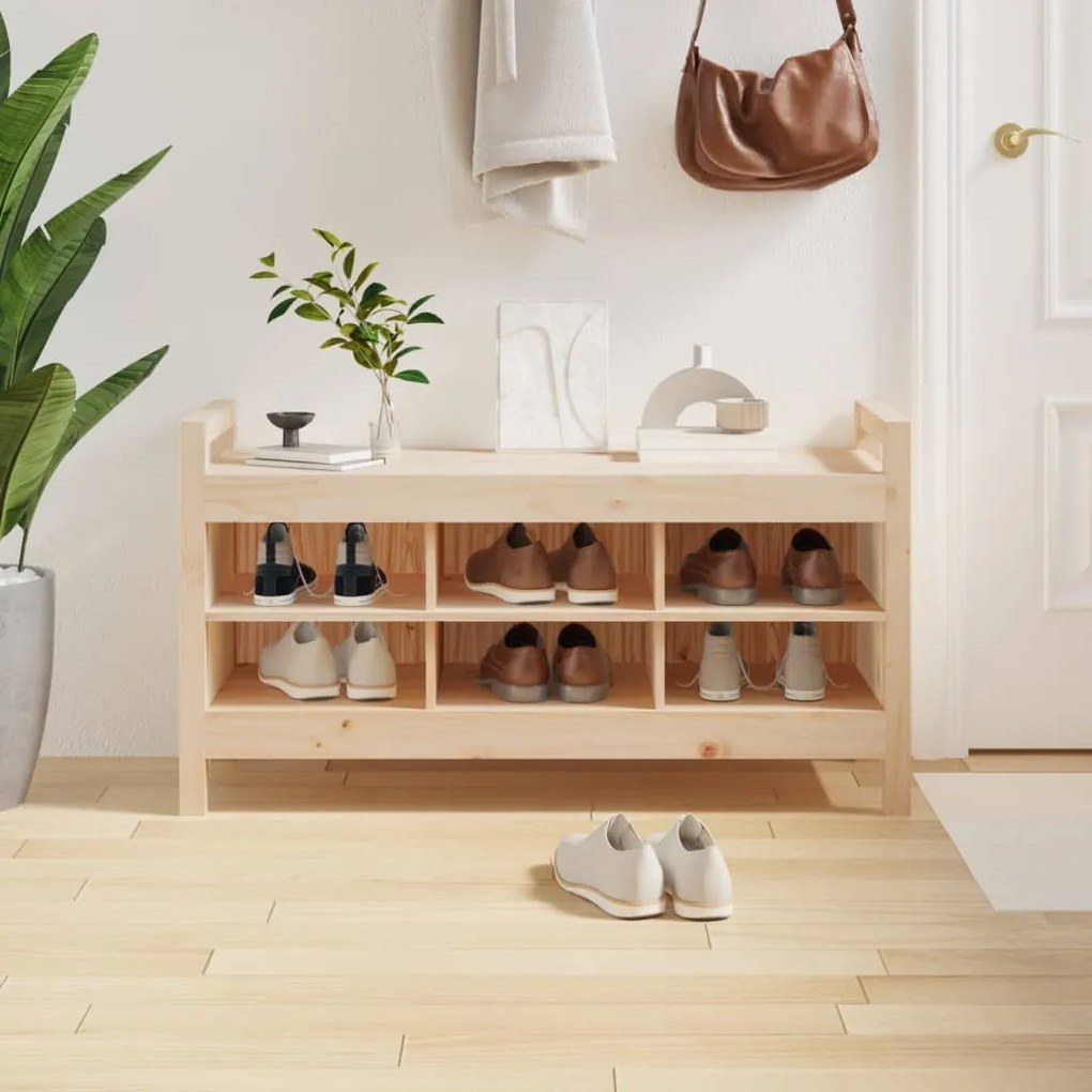 821789 vidaXL Bancă de hol, 110x40x60 cm, lemn masiv de pin