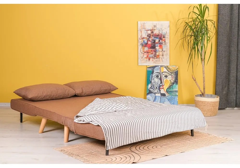 Canapea maro extensibilă 120 cm Folde – Artie