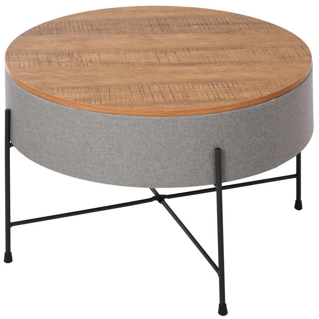 HOMCOM masuta cafea, rotunda, stil industrial, Ф60 x 40cm | AOSOM RO