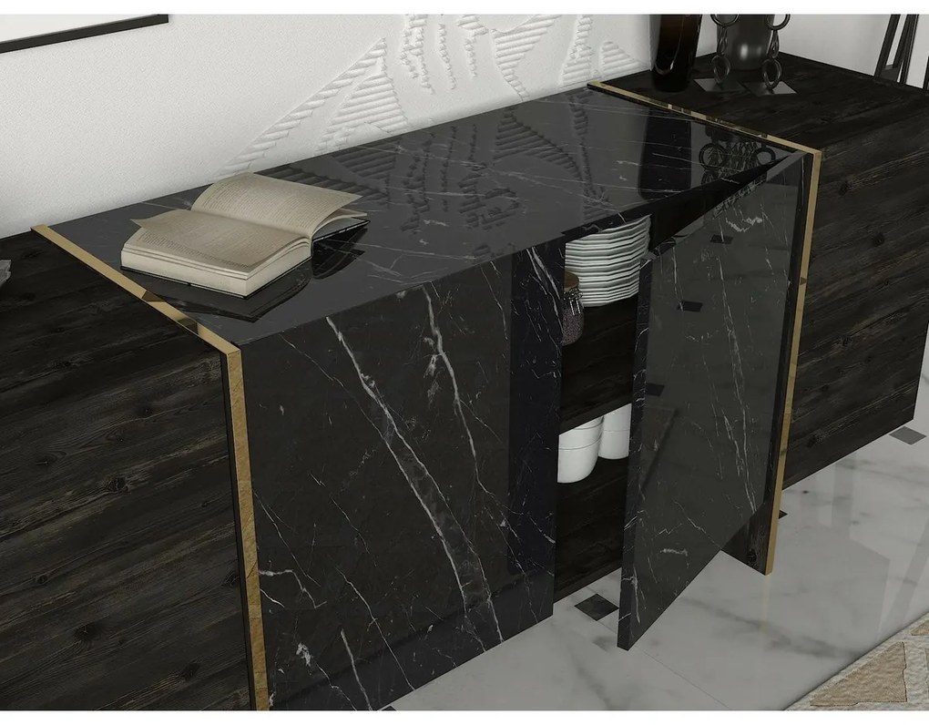 Dulap Veyron Black and Gold