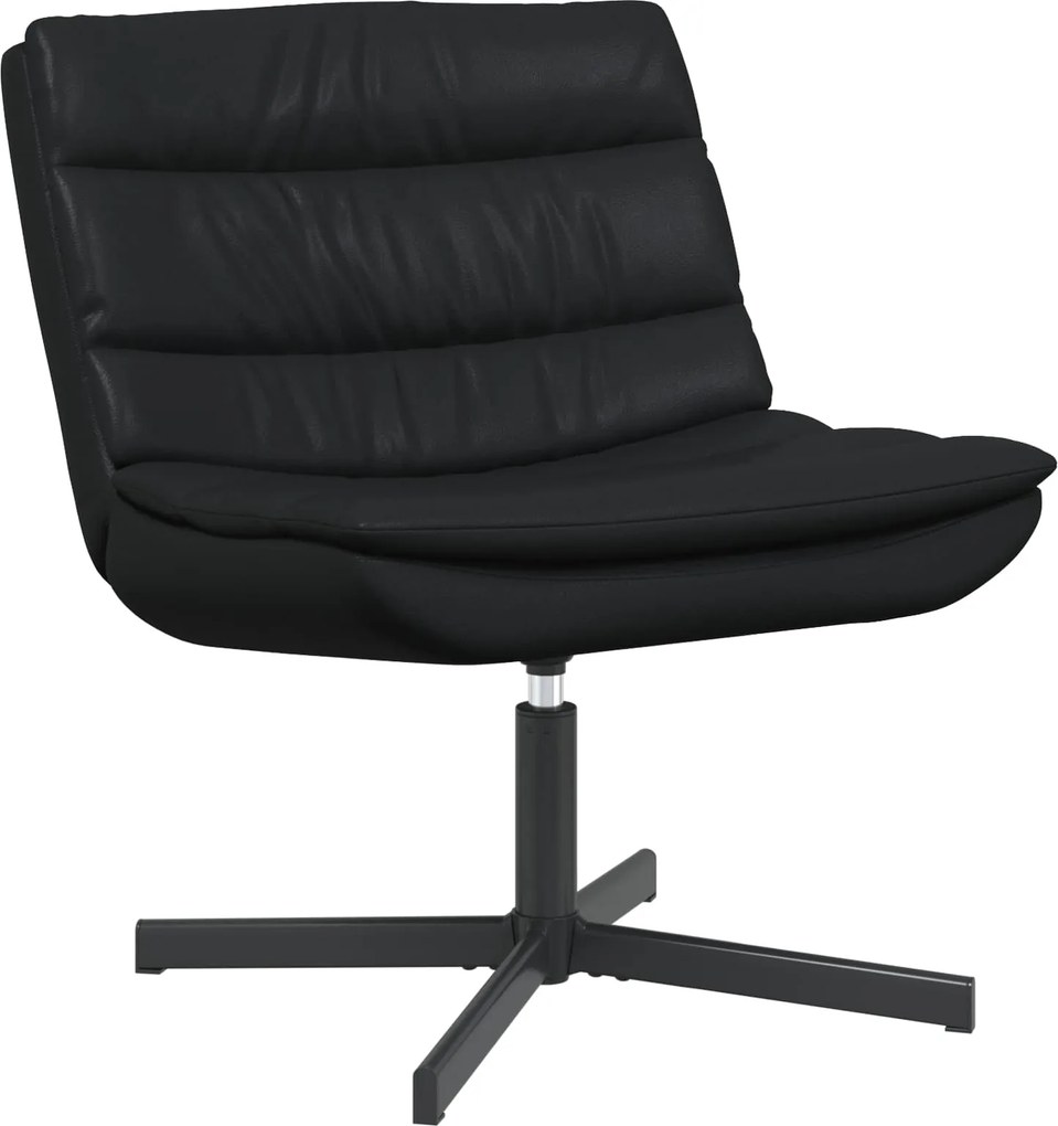 vidaXL Scaun pivotant Negru 63 x 75 x 76 cm PU lucios