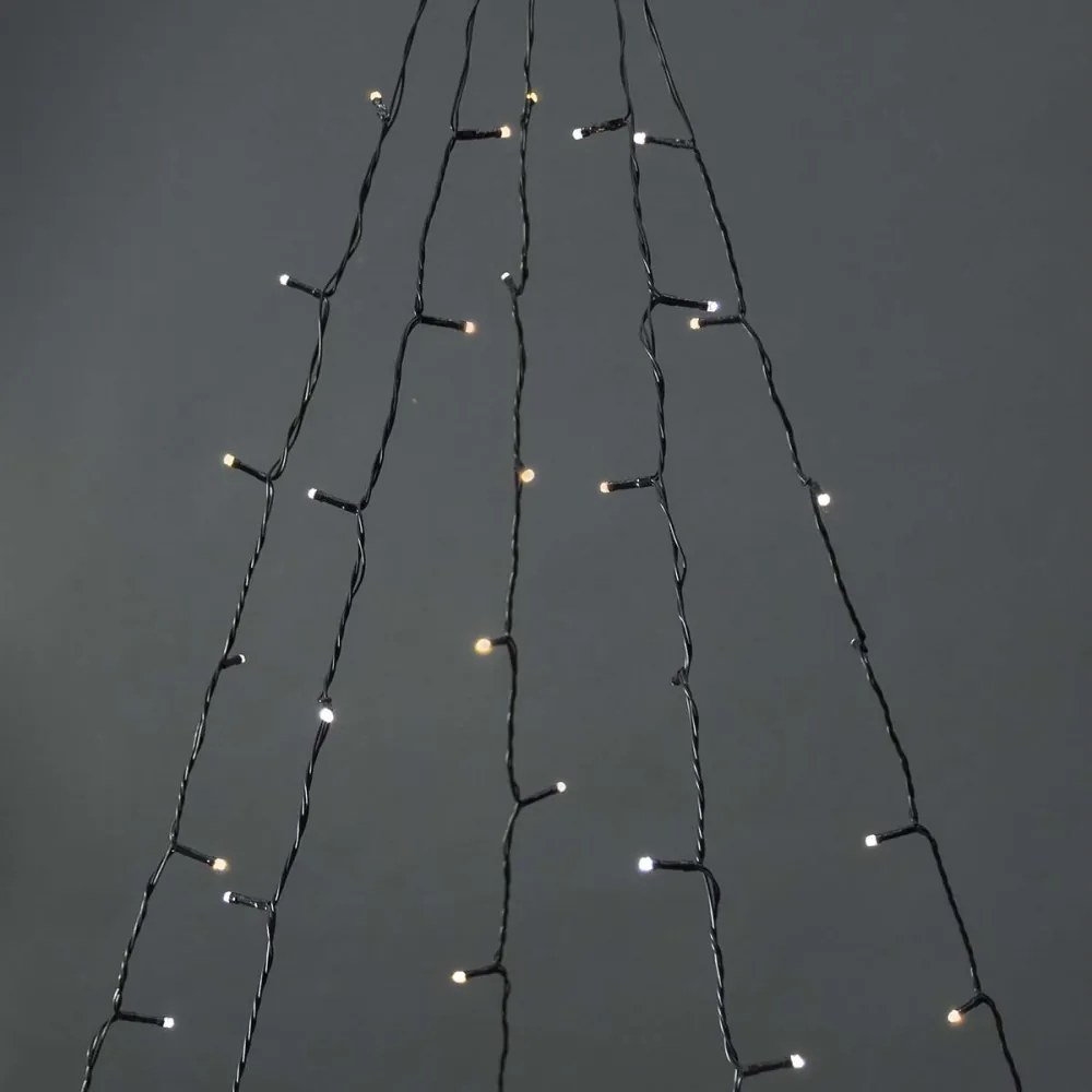 Nedis WIFILXT12W200 - Perdea LED de Crăciun, 200 LED / 8 funcții, 5 x 4 m, IP65, Wi‑Fi compatibil Tuya