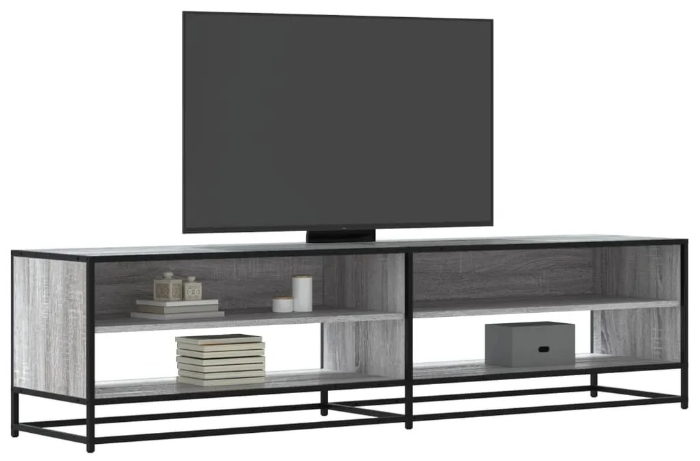 vidaXL Comodă TV, gri sonoma, 180,5x40x46 cm, lemn compozit