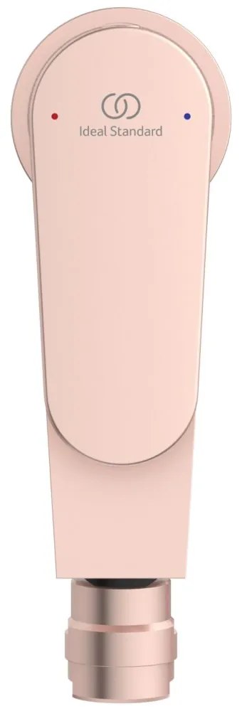 Baterie bideu Ideal Standard Cerafine O rose mat cu ventil click-clack inclus Rose mat