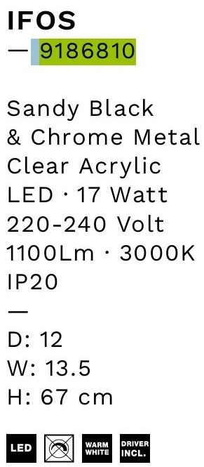 Aplica de perete LED design modern IFOS
