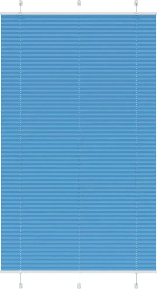 vidaXL Jaluzea plisată Albastru 120x200 cm Lățime țesătură 119,4 cm