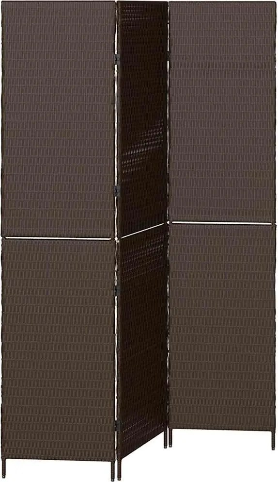 vidaXL Separator de cameră Manual Maro 146 x 180 cm poliratan