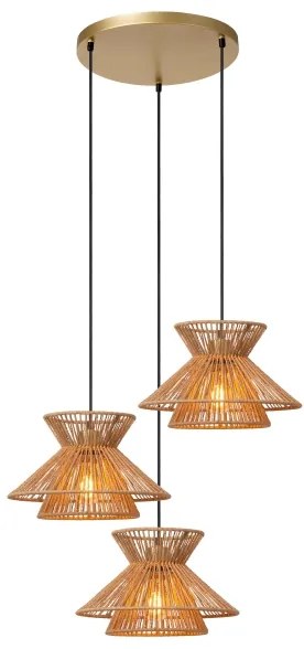 Lustră pe cablu Lucide 10420/03/72 TASMAN 3xE27/60W/230V bej