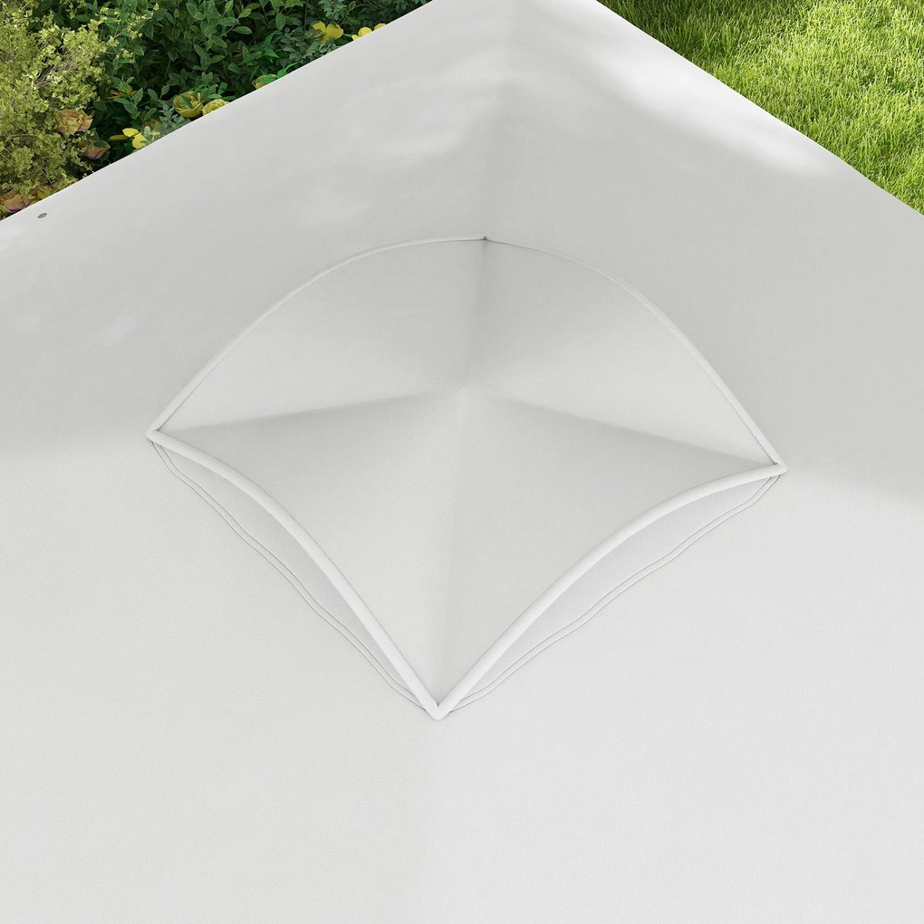 Outsunny Tonelă / pavilion de grădină pop-up pliabil 3 x 3 m cu sac de transport pe roți, înălțimi reglabile | Aosom Romania