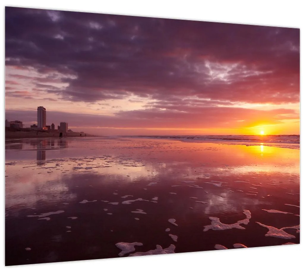 Tablou - Plajă la apus de soare (70x50 cm)